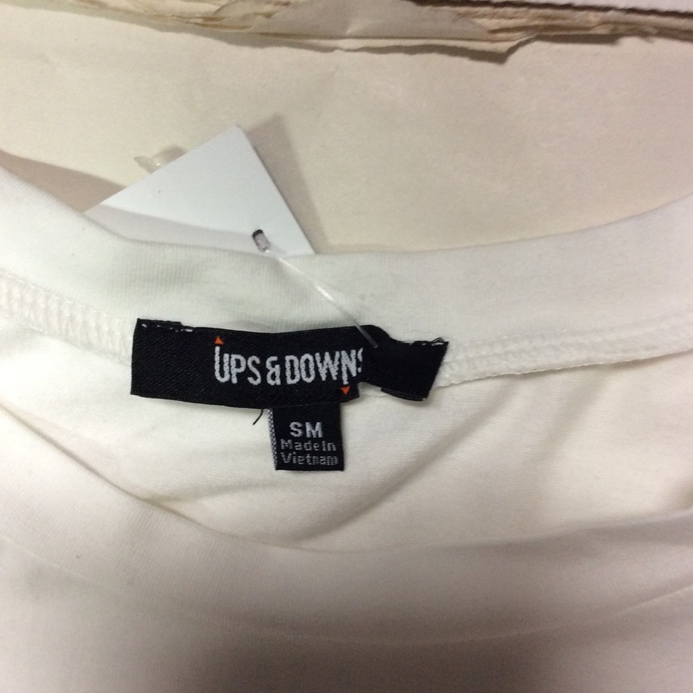 Ups 8 down sequin white T-shirt - Picture 2 of 2